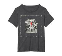 Prefiero Estar Viendo documentales sobre crímenes Reales Camiseta, Mujer Tallas Grandes, Jaspeado Oscuro, 4XL Grande
