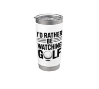 Prefiero estar viendo golf divertido para los amantes del golf Vaso térmico de acero inoxidable de doble pared
