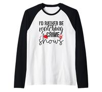 Prefiero estar viendo programas de crimen Camiseta Manga Raglan