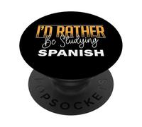 Prefiero Estudiar la Práctica de Aprendizaje del Idioma Españ PopSockets PopGrip Adhesivo