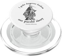 Prefiero Libertad peligrosa Jefferson Vintage 1776 América PopSockets PopGrip para MagSafe