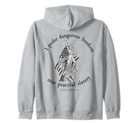 Prefiero Libertad peligrosa Jefferson Vintage 1776 América Sudadera con Capucha
