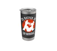 Prefiero luchar contra un divertido aikido de artes marciales Vaso térmico de acero inoxidable de doble pared