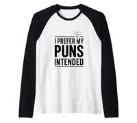 Prefiero mis Juegos de Palabras con la intención Humor Divertido de Juegos de Palabras Camiseta Manga Raglan