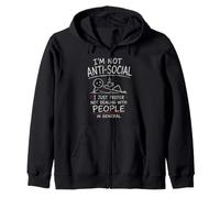 Prefiero no Tratar con Gente Divertido Anti-Social Sudadera con Capucha