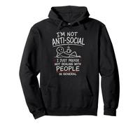 Prefiero no Tratar con Gente Divertido Anti-Social Sudadera con Capucha