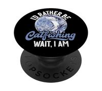 Prefiero ser pesca del gato Espera Soy bagre PopSockets PopGrip Adhesivo