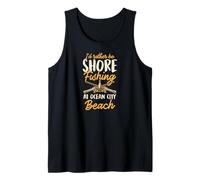 Prefiero ser Pesca en Tierra en Ocean City Beach Maryland Camiseta sin Mangas