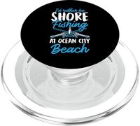 Prefiero ser Pesca en Tierra en Ocean City Beach Maryland PopSockets PopGrip para MagSafe