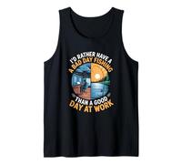 Prefiero tener un mal día de pesca que trabajo Camiseta sin Mangas