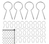 Preformated Gauge Galvanized Steel Fence Ties - Gauge Preformed Galvanized Steel Fence Ties | Fencing Tools Wear-Resistant Wire Fence Clips | Heavy Duty Fixer High Strength Galvanized Steel Fasteners,