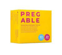 PREGABLE Kit combinado pregable de 50 pruebas de ovulación y 20 pruebas de embarazo, aplicación de seguimiento gratuita, aplicación, OPK, HPT (50LH + 20HCG)