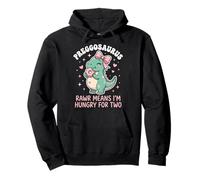 Preggosaurus Rawr Significa Que Tengo Hambre de Dos Amantes de Dino T-Rex Sudadera con Capucha
