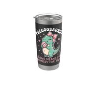Preggosaurus Rawr significa que tengo hambre de dos amantes de Dino T-Rex Vaso térmico de acero inoxidable de doble pared
