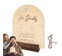 Pregnancy Reveal Announcement Board, Hi Dad Wooden Announcement Sign