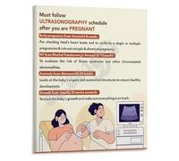 Pregnancy Ultrasound Schedule Guide OB GYN Educational Poster Chart Canvas Wall-Art for Clinic Office(Unframed,08x12inch(20x30cm))