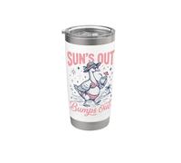 Pregnant Girl Summer Gracioso Ganso Mamá Suns Out Bumps Out Vaso térmico de acero inoxidable de doble pared