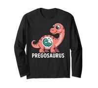 Pregosaurus, Pregnant Dinosaur, Baby Pregnancy Announcement Manga Larga