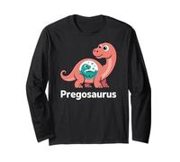 Pregosaurus, Pregnant Dinosaur, Baby Pregnancy Announcement Manga Larga