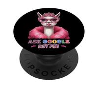 Pregúntale a Google Not Me Llama Queen Style PopSockets PopGrip Adhesivo