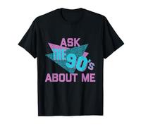 Pregúntale a los 90 sobre mí Nostalgia Niño de los 90 Millennial Birthday Camiseta