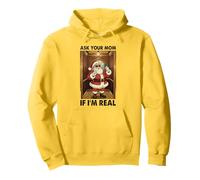 Pregúntale a tu mamá si Soy Real sarcástico Santa Humor Navidad Sudadera con Capucha