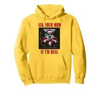 Pregúntale a tu mamá si Soy Real sarcástico Santa Humor Navidad Sudadera con Capucha