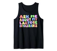 Pregúntame acerca de mi intolerancia a la lactosa | Humor adulto nervioso divertido Camiseta sin Mangas
