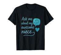 Pregúntame Acerca de My Awesome Niece Aunt Novelty Print Camiseta