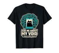 Pregúntame mamá papá Citas Amante de los Gatos Humor Divertido Halloween Camiseta gráfica económica, Hombre, Negro, S