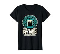 Pregúntame mamá papá Citas Amante de los Gatos Humor Divertido Halloween Camiseta gráfica económica, Mujer, Negro, S