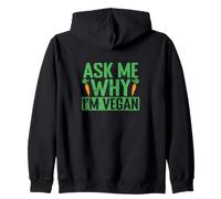 Pregúntame por qué Soy Vegano Sudadera con Capucha