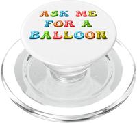 Pregúntame por un globo - Divertido artista colorido para fiestas infantiles PopSockets PopGrip para MagSafe