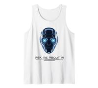 Pregúntame sobre AI Robot Face Inteligencia Artificial Robótica Camiseta sin Mangas