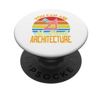 Pregúntame sobre Arquitectura Humor Retro Técnico PopSockets PopGrip Adhesivo