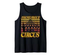 Pregúntame sobre Circus Carnival Party Staff Tamer Clown Camiseta sin Mangas