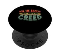 Pregúntame sobre el Credo de Nicea Ortodoxo Católico PopSockets PopGrip Adhesivo