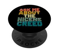 Pregúntame sobre el Credo de Nicea Ortodoxo Griego Católico PopSockets PopGrip Adhesivo