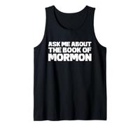Pregúntame sobre el diseño del Libro de Mormón Camiseta sin Mangas