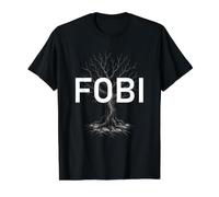 Pregúntame sobre FOBI Miedo a ser Incluido Introvertido Camiseta gráfica económica, Hombre, Negro, L