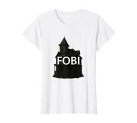 Pregúntame sobre FOBI Miedo a ser Incluido Introvertido Camiseta gráfica económica, Mujer, Blanco, L