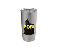 Pregúntame sobre FOBI Miedo a ser incluido Introvertido Vaso térmico de acero inoxidable de doble pared