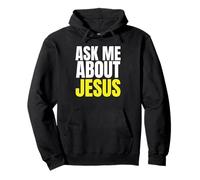 Pregúntame sobre JESÚS Evangelismo Cristiano Cristo N Grind Sudadera con Capucha