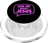 Pregúntame sobre Jesús Fe Cristiana Versículo de la Biblia Escritura Dios PopSockets PopGrip para MagSafe