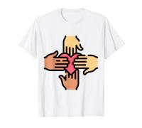 Pregúntame sobre la cohesión - Amor Paz Unidad Respeto Camiseta gráfica económica, Hombre, Blanco, XL