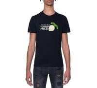 Pregúntame sobre Los Precios del Nabo Camiseta Negro para Hombre De Manga Corta con Cuello Redondo