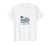Pregúntame sobre Medicare: Hablo Medicare con fluidez Camiseta, Hombre, Blanco, M