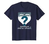 Pregúntame sobre Medicare - ¡Tengo respuestas! Camiseta, Niños, Azul Marino, 8 años