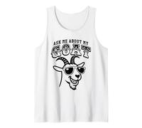 Pregúntame sobre mi cabra - Divertido amante de la cabra de animales de granja Camiseta sin Mangas