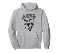 Pregúntame sobre mi cabra - Divertido amante de la cabra de animales de granja Sudadera con Capucha
